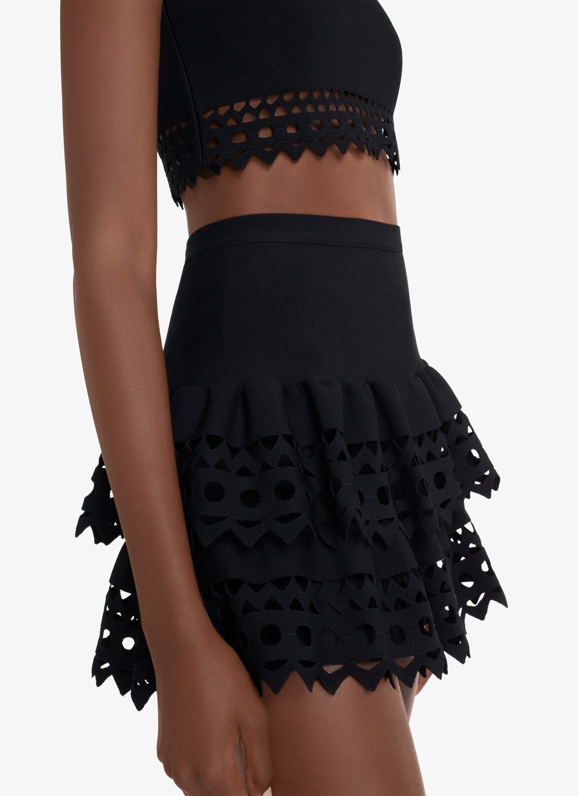 EDITION 2016 STRETCH KNIT MINISKIRT ALAÏA BLACK EDITION 2016 STRETCH KNIT MINISKIRT